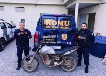 Guarda Civil Municipal de Linhares recupera moto com restrição de furto e roubo