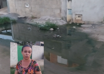 Moradora de Bebedouro reclama de esgoto correndo a céu aberto em sua rua