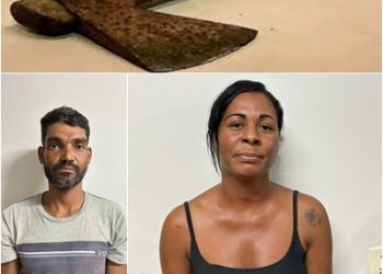 Casal suspeito de matar homem a golpes de machado, na cabeça, para roubar, é preso em Rio Bananal
