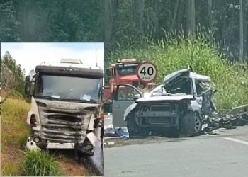 Pai e filho morrem após grave acidente, na BR 259, em João Neiva-ES. A criança tinha 9 anos