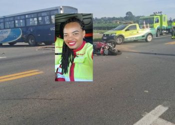 VÍDEO – Mulher morre após motocicleta, que era conduzia por ela, colidir em ônibus na BR 101, em Sooretama