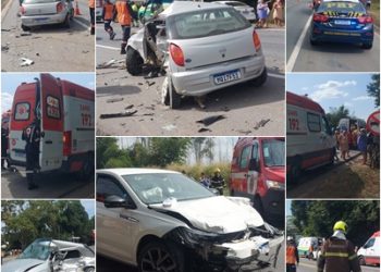 VÍDEO – Acidente no KM 167 da BR 101 em Linhares deixa 4 feridos e um óbito