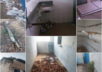 VÍDEOS – Moradores da localidade do Córrego do Farias reclamam de imóvel da Prefeitura abandonado, Quadra Esportiva em estado precário e rua sem iluminação