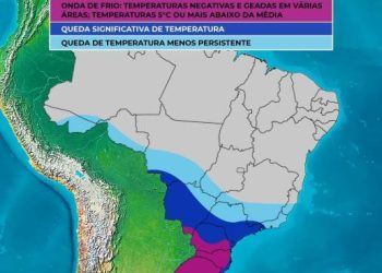 Frente fria trará queda de temperatura no Brasil no último fim de semana de junho