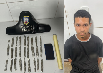 Força Tática apreende homem com mais de 20 tiras de maconha em Linhares
