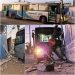 VÍDEO – Motorista cochila, ônibus colide em muro, arranca portão e quebra poste na entrada de Bebedouro, em Linhares