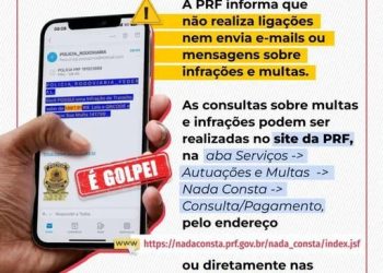 PRF alerta sobre golpe da falsa multa por e-mails ou ligações