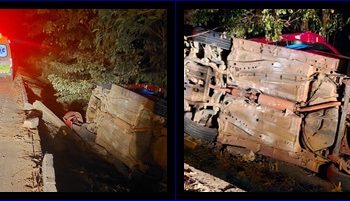 BR 101 EM LINHARES – motorista de Astra perde controle da direção do veículo e capota