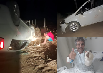 Capotamento quase fatal: Líder comunitário de Linhares passa por cirurgia de emergência