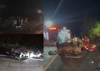 VÍDEOS – Acidente na BR-101 em Sooretama deixa três mortos e dois feridos em estado grave