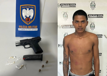 Jovem de 18 anos é preso com drogas e arma durante cumprimento de mandado em Linhares
