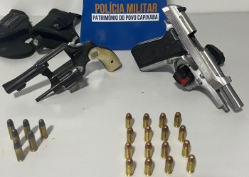 Após denuncia,  Polícia apreende  arma de fogo e munições, em cavalgada.