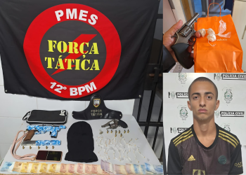 Adolescente de 15 anos é apreendido com drogas e arma em Linhares; mãe e comparsa também são detidos