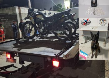 Drogas e motocicletas são apreendidas em operação no Bairro Aviso