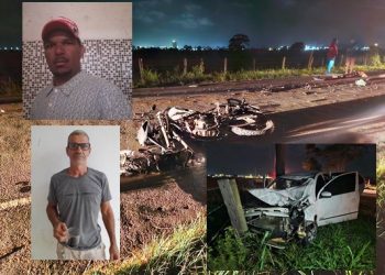 VÍDEOS – Colisão entre carro e moto deixa dois mortos na ES-440, que liga a BR 101 ao balneário de Regência