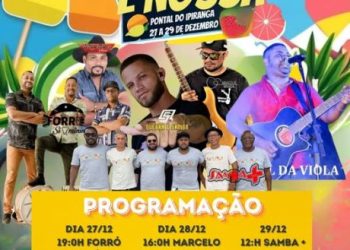 Pontal do Ipiranga terá “A Praça é Nossa”, é a festa antecipada  de Ano Novo