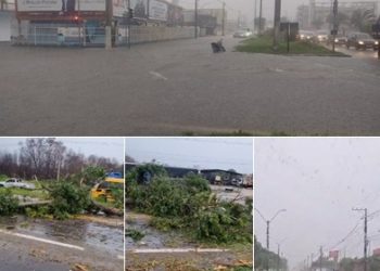 Em Linhares chove mais de 100 mm em apenas duas horas