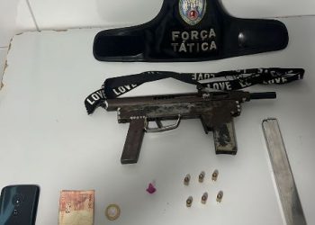 Militares da Força Tática apreendem submetralhadora e evitam mais um homicídio em Linhares
