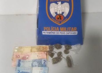 Menino de 13 anos é flagrado, pela PM, no tráfico de drogas em Linhares