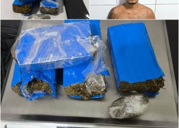 Gerente do tráfico de drogas no bairro Aviso é preso com quase um quilo de maconha em Linhares
