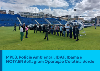 MPES, Polícia Ambiental, IDAF, Ibama e NOTAER deflagram Operação Colatina Verde