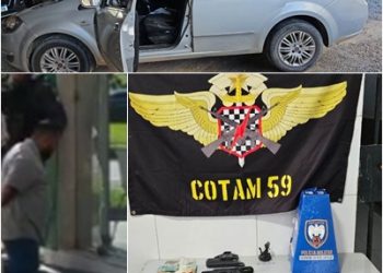 VÍDEO – Suposto“Chefe” de organização criminosa é preso em Linhares com armas, munições, drogas e dinheiro