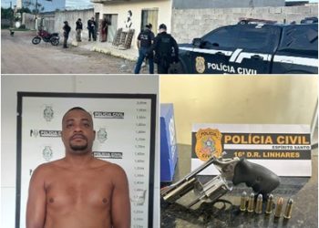 Polícia Civil prende homem com arma e munições ilegais durante operação no bairro Dona Zizi, em Linhares