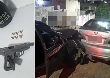 VIDEO – Fuga termina com prisão de foragido e apreensão de arma em Linhares