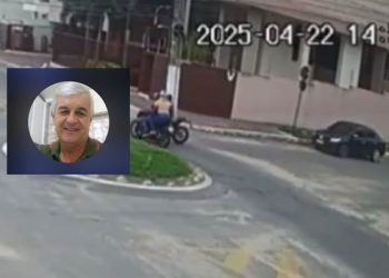 VÍDEO – Corretor de imóveis morre e outra pessoa fica ferida, após colisão entre duas motocicletas, em Linhares