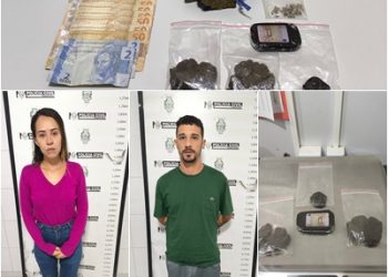 Casal é preso com drogas e dinheiro em Linhares,  durante patrulhamento da PM no bairro Linhares-5