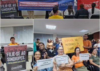 VIDEOS – Professores protestam na Câmara e cobram cumprimento do Piso Nacional.” Respeitem os professores de Linhares”. Chegou a pedir os manifestantes