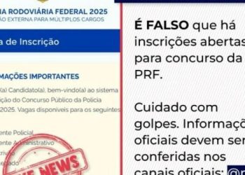 PRF alerta sobre fake news envolvendo falso concurso público