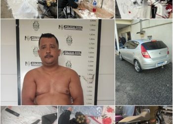 VÍDEOS – Suspeito é preso em Linhares enquanto misturava cocaína com gesso para render droga