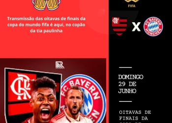 Assista no Copão da Tia Paulinha, em Linhares, o jogo entre Flamengo e Bayern de Munique nas oitavas do Mundial de Clubes