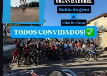 Evento de bike reúne juventude no bairro Bebedouro neste domingo (27)