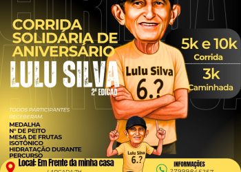 Lulu Silva comemora 68 anos com Corrida Solidária e arrecada 1 tonelada de alimentos em Linhares