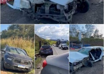 Grave acidente na BR-101 deixa sogro de vereadora de Linhares preso às ferragens e condutor suspeito é preso por suspeita de embriaguez