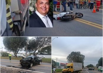 VÍDEOS – Grave acidente na BR-101, em Linhares, deixa um morto e um ferido preso às ferragens