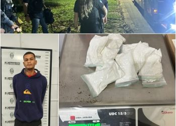 VÍDEO – Polícia Civil intercepta ônibus na BR-101, em Linhares e prende suspeito com cocaína que iria para Rio Bananal