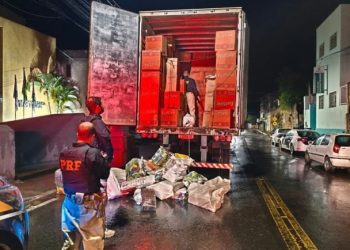 PRF apreende 780 kg de maconha escondidos em caixas de panetone que seriam levados para o Espírito Santo
