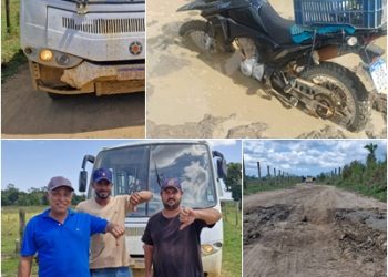 “Já tive que tirar mil reais do meu bolso para arrumar a estrada”, diz morador que cobra manutenção em vias rurais de Linhares. Prefeitura se comprometeu a enviar equipe à região já nesta quinta-feira (11).