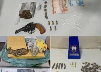 Arma e drogas são apreendidas por policiais do 12º BPM em Linhares