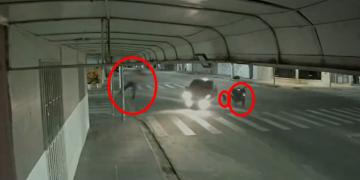 ATUALIZAÇÃO – Acidente grave entre automóvel e motocicleta na madrugada deste sábado em Linhares. Um condutor não tinha carteira, outro deixou o local sem prestar socorro