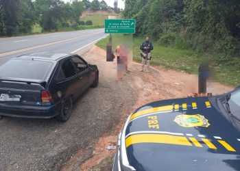 PRF flagra adolescente de 14 anos dirigindo carro com sete familiares na BR-101, na divisa entre ES e RJ