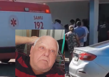 VÍDEO – Senhor de 86 anos morre após sofrer infarto na entrada da USL, no bairro Colina, em Linhares
