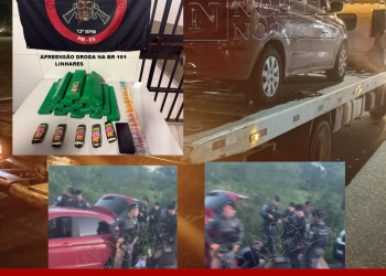 VÍDEO – Força Tática dá show e apreende mais de 10 kg de drogas em Linhares; prejuízo ao tráfico passa de R$ 70 mil
