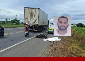 ATUALIZAÇÃO – VÍDEO; Motociclista morre em grave acidente na BR-101, em Linhares