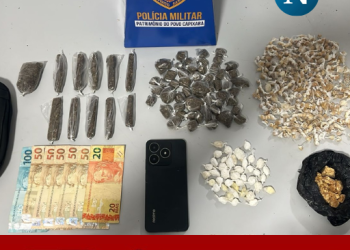 Cadela Pantera encontra esconderijo de drogas e menor é apreendido no bairro Aviso