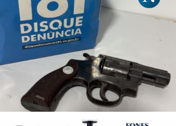 Polícia apreende revólver e munições após suspeito fugir durante patrulhamento em Linhares