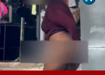 Vídeo de mulher lavando partes íntimas em bebedouro é no Mercado Municipal de Linhares?